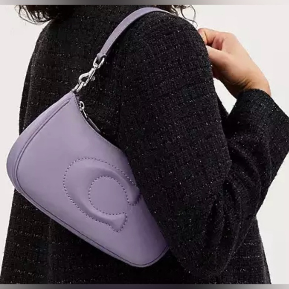 NWT.. Coach Teri Shoulder Bag in Silver/Light Violet